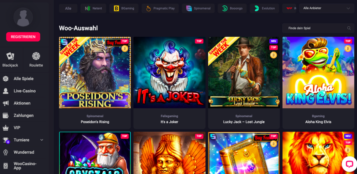 Top-Slots im Woo Casino